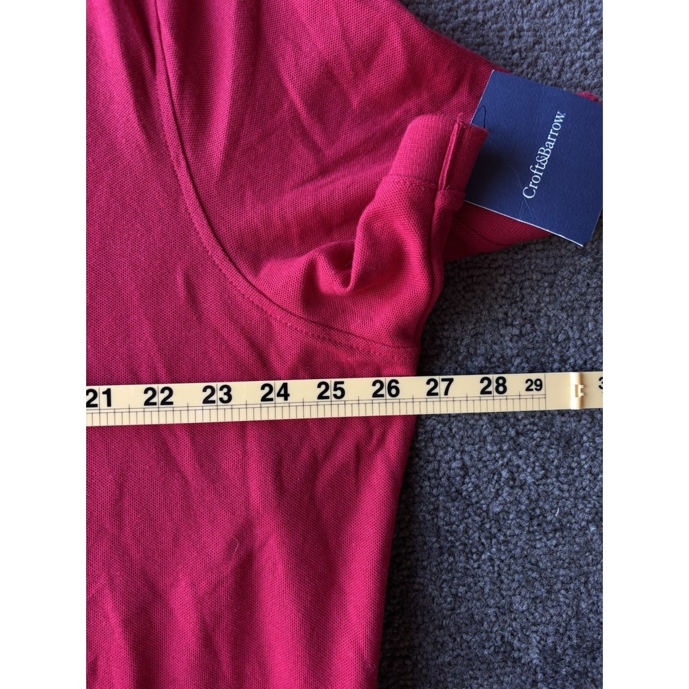 Croft & Barrow Easy Care Pique Polo Men's Size XXL Tall Red 100% Cotton - Picture 2 of 7